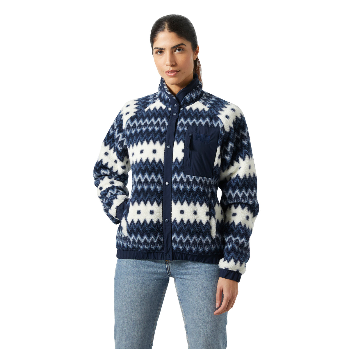 Helly Hansen W Imperial Printed Pile Snap